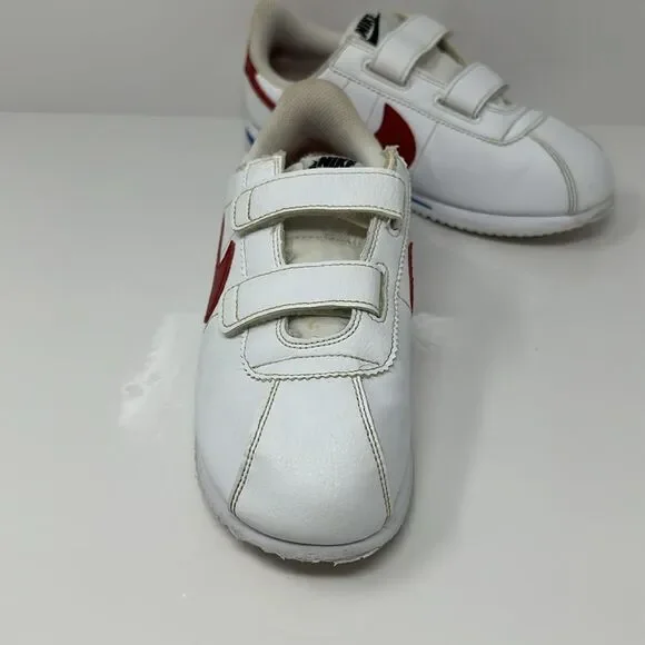 Nike Cortez Basic SL Kids 3Y White Red Blue Shoes Forrest Gump 904767 103 - Picture 2 of 6